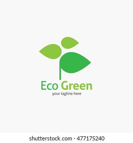 Eco Logo Design Template. Vector Illustration. Great nature company logotype.