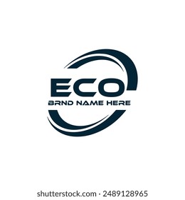 ECO logo. E C O design. White ECO letter. ECO, E C O letter logo design. E C O letter logo design in GOLD, 