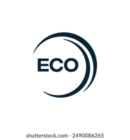 ECO logo. E C O design. White ECO letter. ECO, E C O letter logo design. E C O letter logo design in GOLD, 