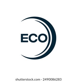 ECO logo. E C O design. White ECO letter. ECO, E C O letter logo design. E C O letter logo design in GOLD, 