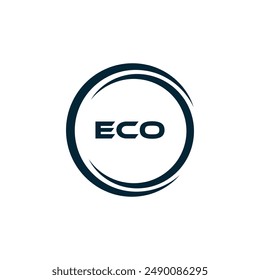 ECO logo. E C O design. White ECO letter. ECO, E C O letter logo design. E C O letter logo design in GOLD, 