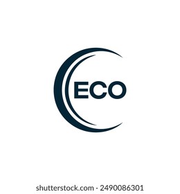 ECO logo. E C O design. White ECO letter. ECO, E C O letter logo design. E C O letter logo design in GOLD, 