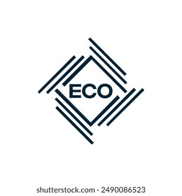 ECO logo. E C O design. White ECO letter. ECO, E C O letter logo design. E C O letter logo design in GOLD, 