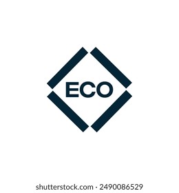 ECO logo. E C O design. White ECO letter. ECO, E C O letter logo design. E C O letter logo design in GOLD, 