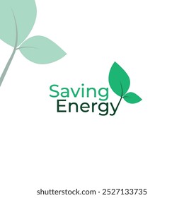 Logotipo ecológico Economia de energia Projeto de logotipo ecológico com folha