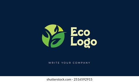 Logotipo ecológico, vetor de modelo de design de logotipo de terras agrícolas. este logotipo é ótimo para uma empresa agrícola, produção de alimentos orgânicos e empresa agrícola