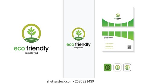 Eco logo, eco friendly, green logo, organic logo, with including business card