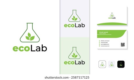 Eco logo, eco friendly, leaf, green logo, organic logo including business card