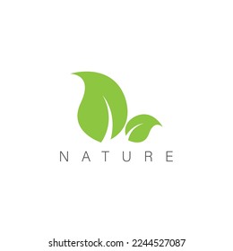 Eco logo green leaf vector illustration isolated.