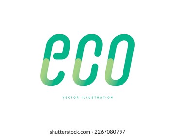 Eco logo mark icon vector illustration