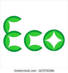 eco logo minimalist vector circle