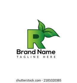 Eco Logo On Letter R Template Stock Vector (Royalty Free) 2181020385 ...
