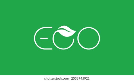 Logótipo ecológico que promove a sustentabilidade e o crescimento verde.