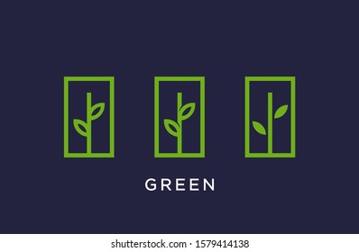 eco logo simple for garden icon brand company