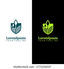 Eco Logo. Simple Landscape Logo