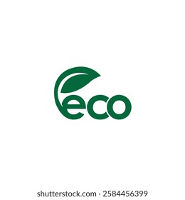 Eco Logo Simple Vector Design Natural