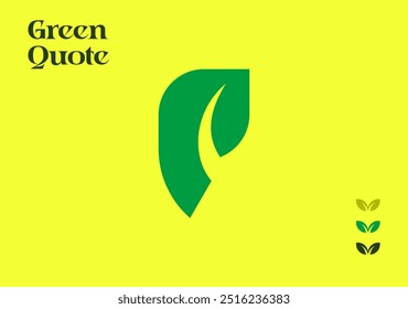 eco logo symbol with green color based on initial letter e