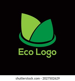 Plantilla de logotipo ecológico, logotipo de diseño plano