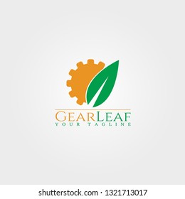 Eco logo template, gear logo, technology vector design for business corporate,illustration element.
