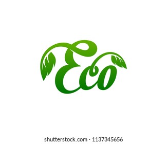 eco logo template vector Illustration