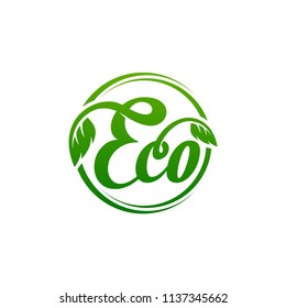 eco logo template vector Illustration
