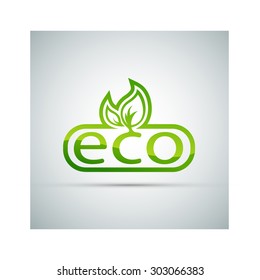 Eco logo vector.