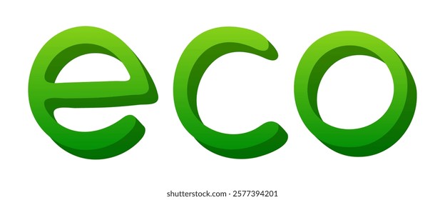 ECO logo. Vector clipart isolated on white background.