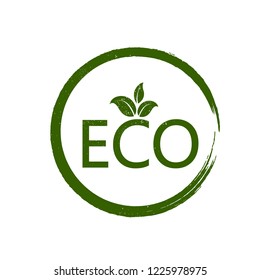 Eco logo vector isolated on white background. Trendy eco logo in flat style. Template for app, ui, label, icon, poster and web site. Creative art concept, vector illustration