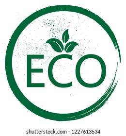 Eco logo vector isolated on white background. Trendy eco logo in flat style. Template for app, ui, label, icon, poster and web site. Creative art concept, vector illustration