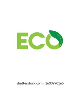 Eco logotype logo letter design