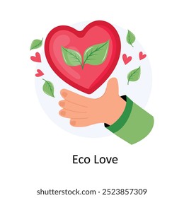Eco Love  concept style illustration. EPS 10 File