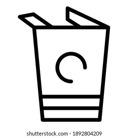 Eco lunch box icon. Outline eco lunch box vector icon for web design isolated on white background