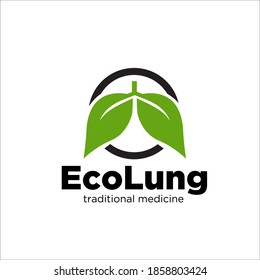 eco lung herb medicine logo designs for traditional service