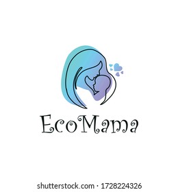 Eco Mama Logo Vector and Minimalist