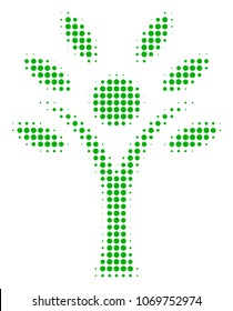 Eco Man halftone vector icon. Illustration style is dotted iconic Eco Man icon symbol on a white background. Halftone matrix is round items.