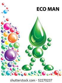 Eco man, icon, Eps10.