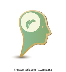 Eco man. Label sticker