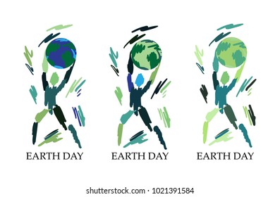 eco man symbol on wite background