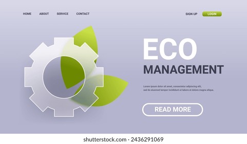 Horizontale Landingpage für das Umweltmanagement. Servicebilderung Naturtechnik