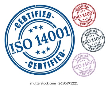 Eco Management System Labels, ISO 14001 Garantie Stempel Vektor