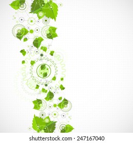 Eco manufacture abstract technology background. Vector