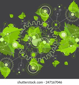 Eco manufacture abstract technology background. Vector