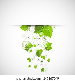 Eco manufacture abstract technology background. Vector