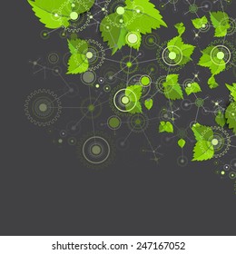 Eco manufacture abstract technology background. Vector