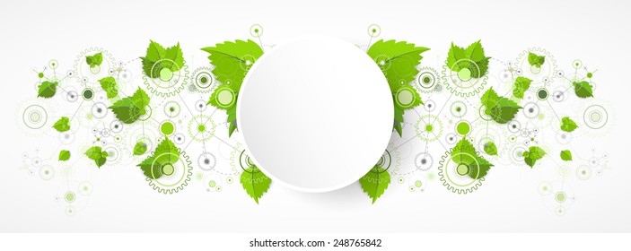 Eco manufacture abstract technology background. Vector