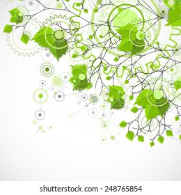 Eco manufacture abstract technology background. Vector