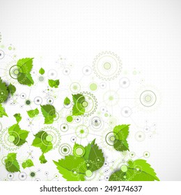 Eco manufacture abstract technology background. Vector