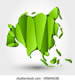 eco map of Asia. eco map concept