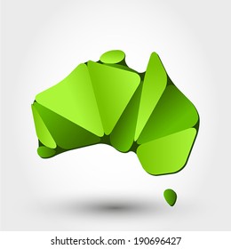 eco map of Australia. eco map concept