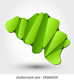 eco map of Belgium. eco map concept